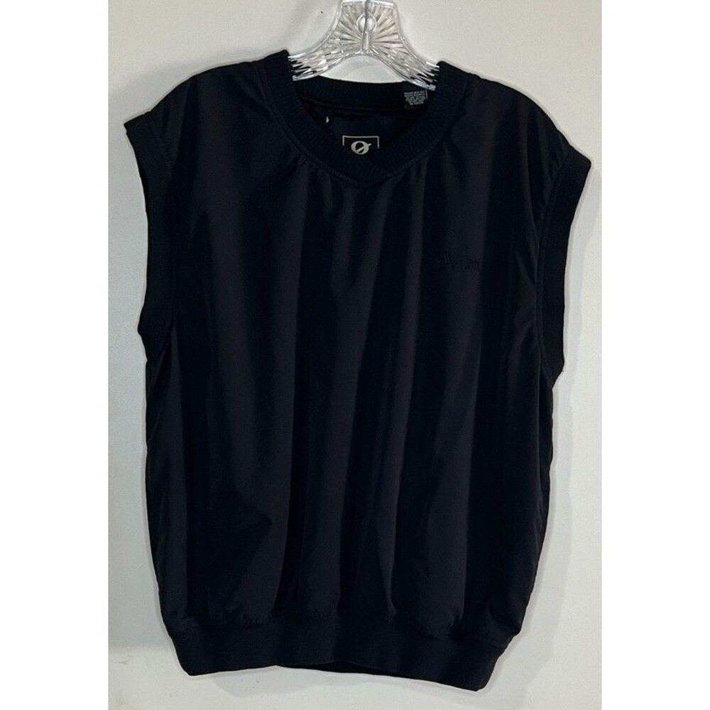 Gear For Sports Men's M Black Sleeveless V-Neck Golf Vest Wind Water Resistant